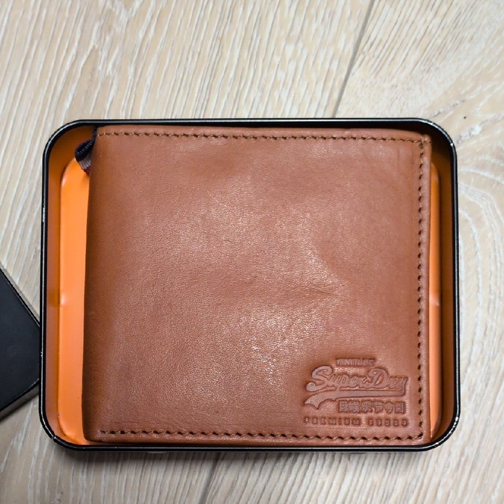 Superdry Tan Leather Card Holder